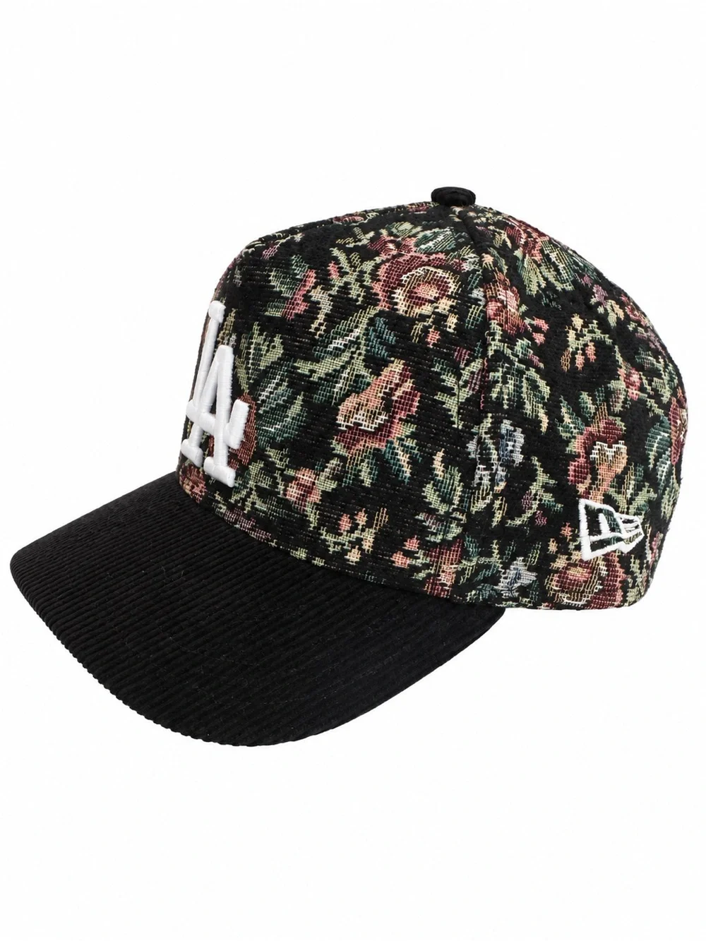 🌺New Era Floral Crown LA Script Cap with Black Brim NWOT